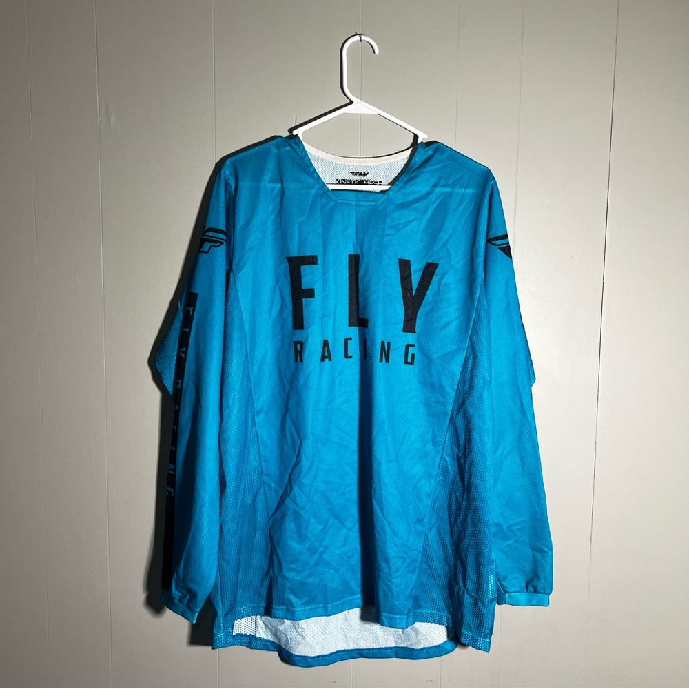 Fly Racing Kinetic Mesh Ventilated Racewear Jersey – Blue – Size XL